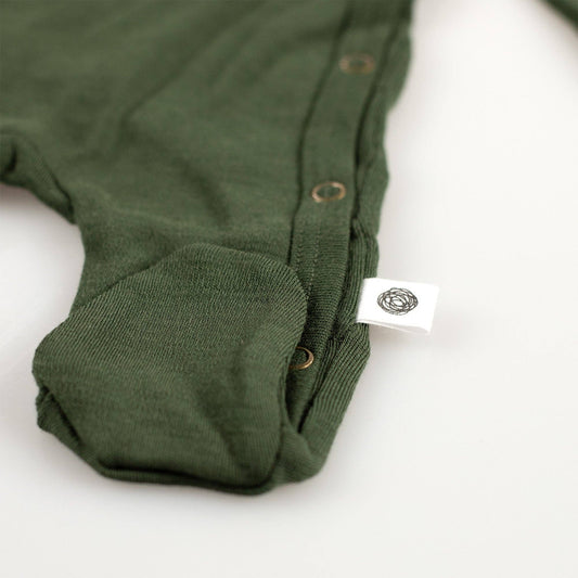 Wollen boxpakje / kruippakje – Merinowol - Rifle Green: 56