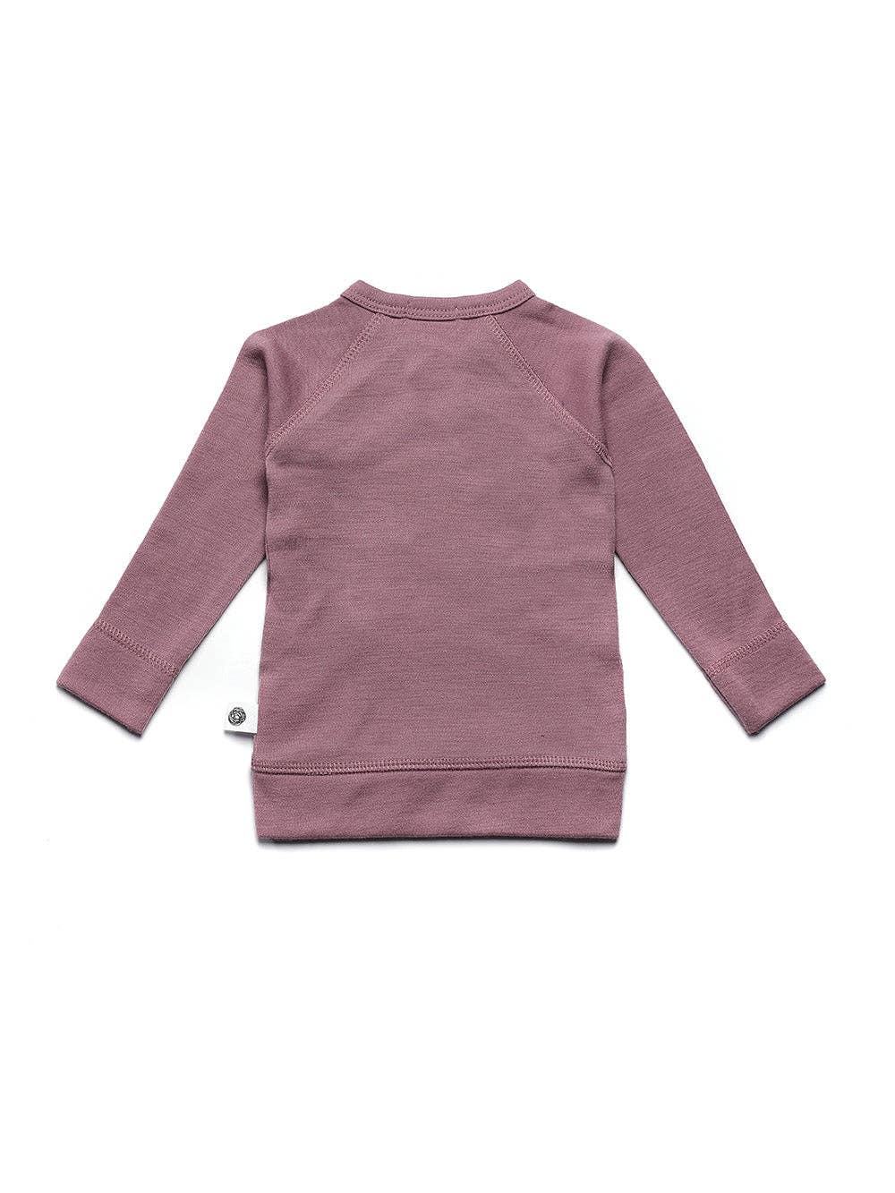 Baby wollen overslagtrui – Merinowol - Grape Shake: 50
