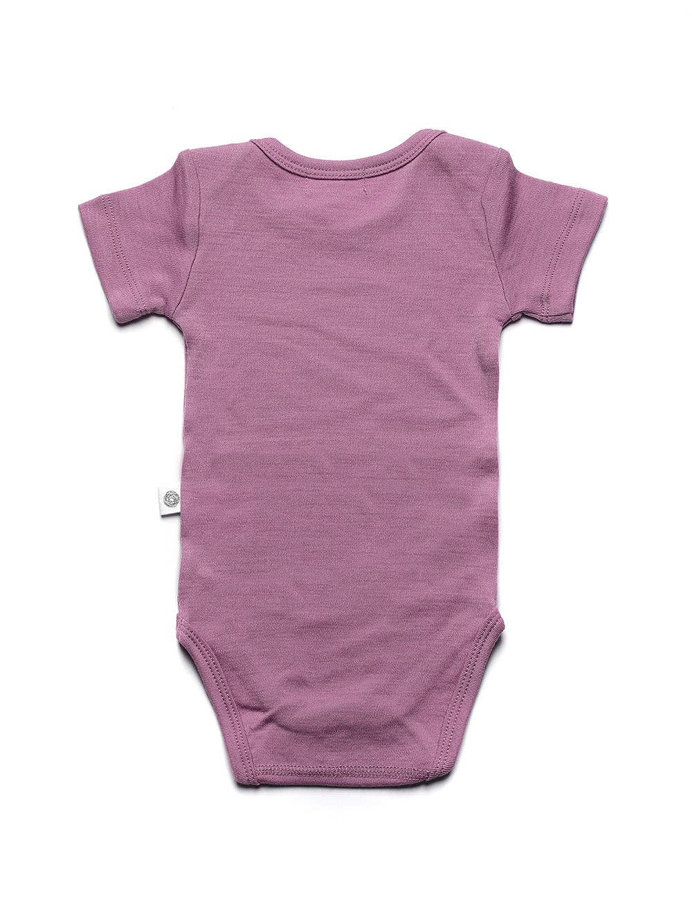Wollen Romper korte mouwen – Merinowol - Lavender Mist: 74
