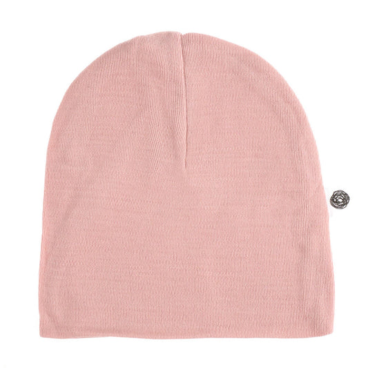 Wollen baby muts - Merinowol - Misty Rose: 50-56-62-68