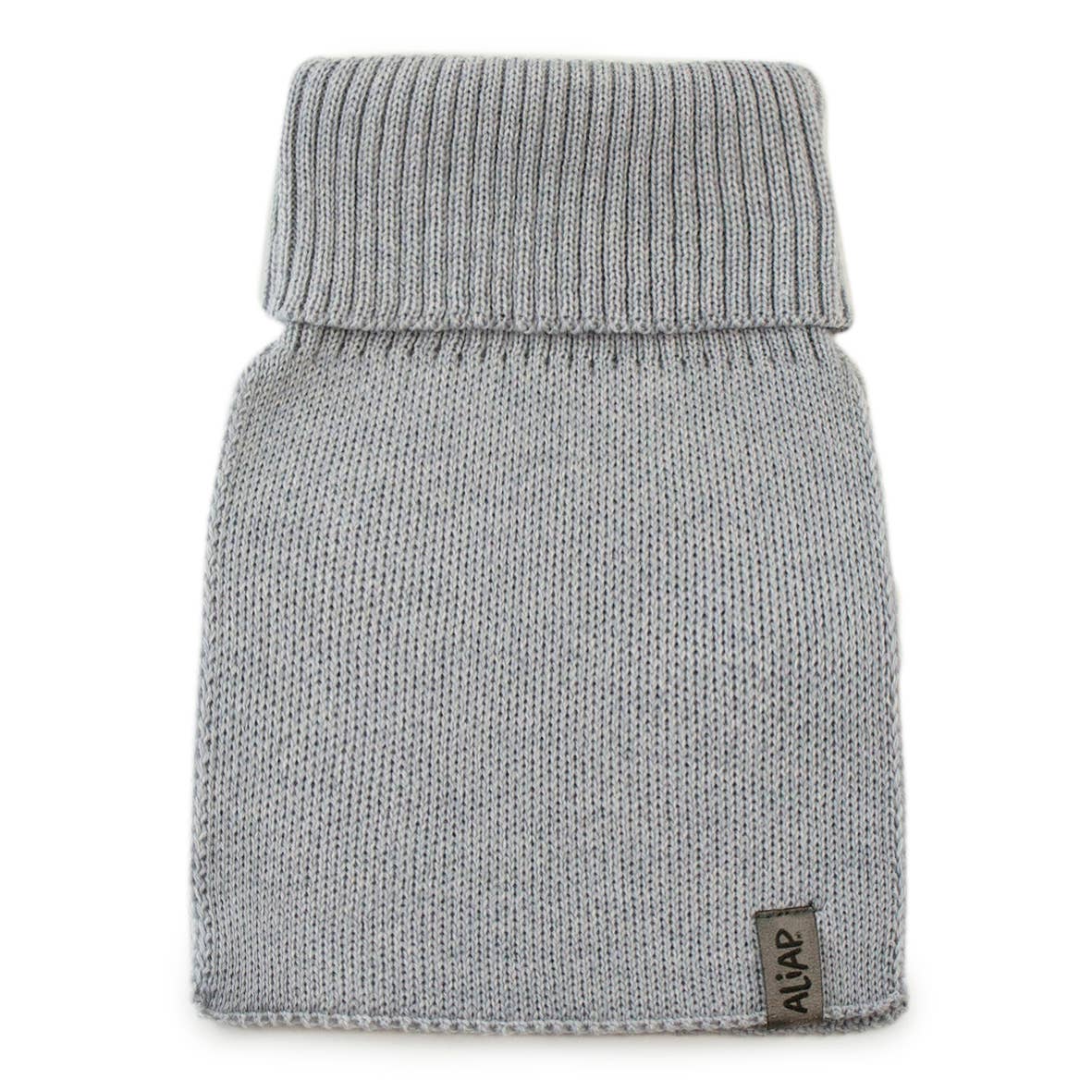 Merinowollen nekwarmer - effen gebreid 4958W: Dark Navy