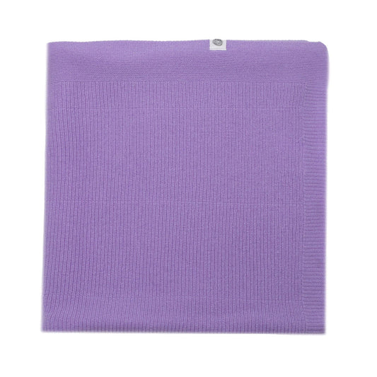 Wollen Babydeken / Kinderdeken  / Wikkeldeken - Gebreid  - Merinowol - Orchid: 100 x 140cm