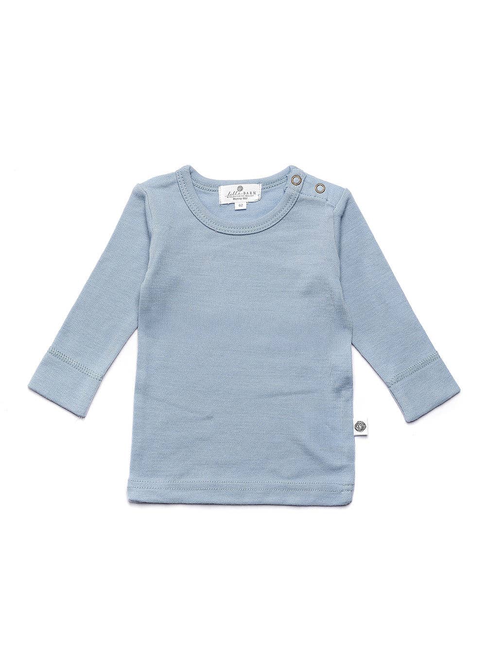 Wollen baby- kindertrui - Merinowol - Blue Fog: 74