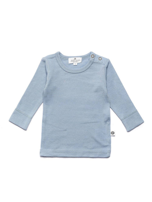 Wollen baby- kindertrui - Merinowol - Blue Fog