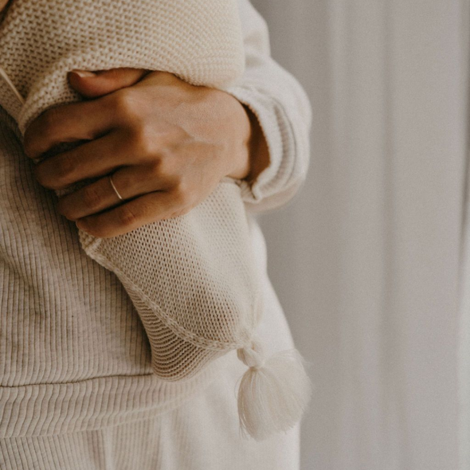 Inbaker cocon voor baby's: Grijs blauw