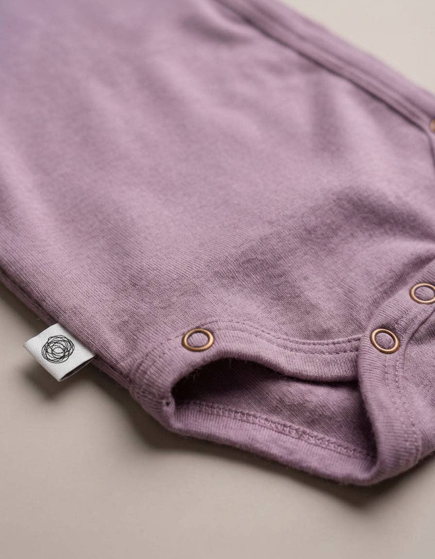 Wollen Overslagromper lange mouw – Merinowol – Lavender Mist: 50 en 62