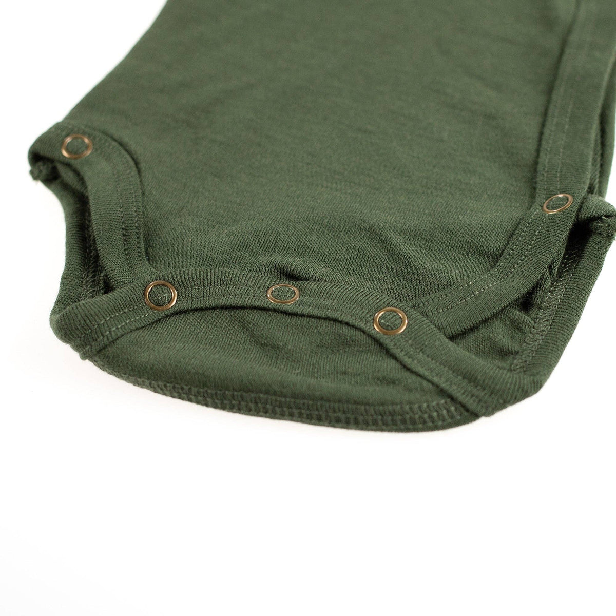 Wollen Overslagromper korte mouw – Merinowol - Rifle Green: 68