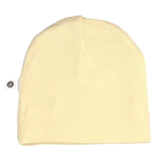 Wollen baby muts – merinowol – naturel: 44, 50 en 56
