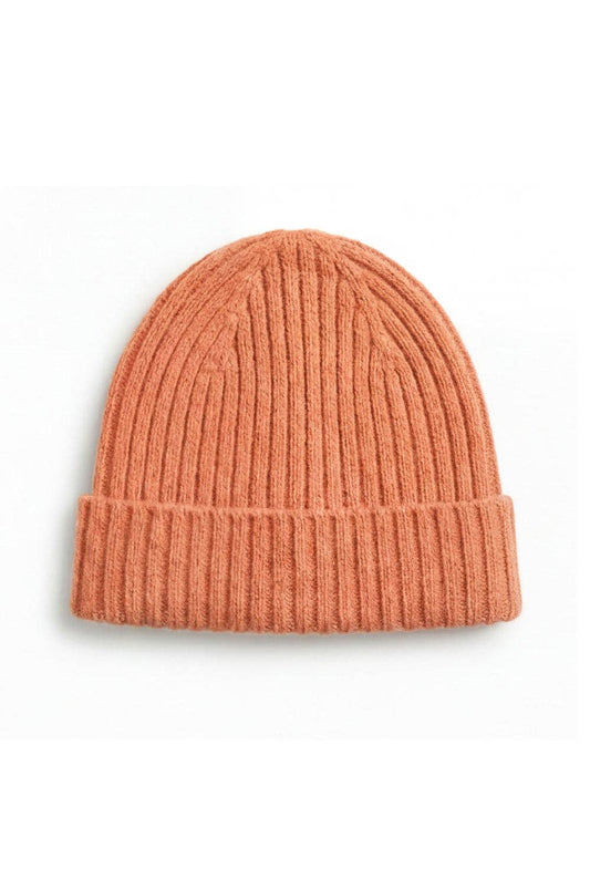 Merinowol Gebreide Baby Muts - Peach Fuzz: 50/56 - 62/68