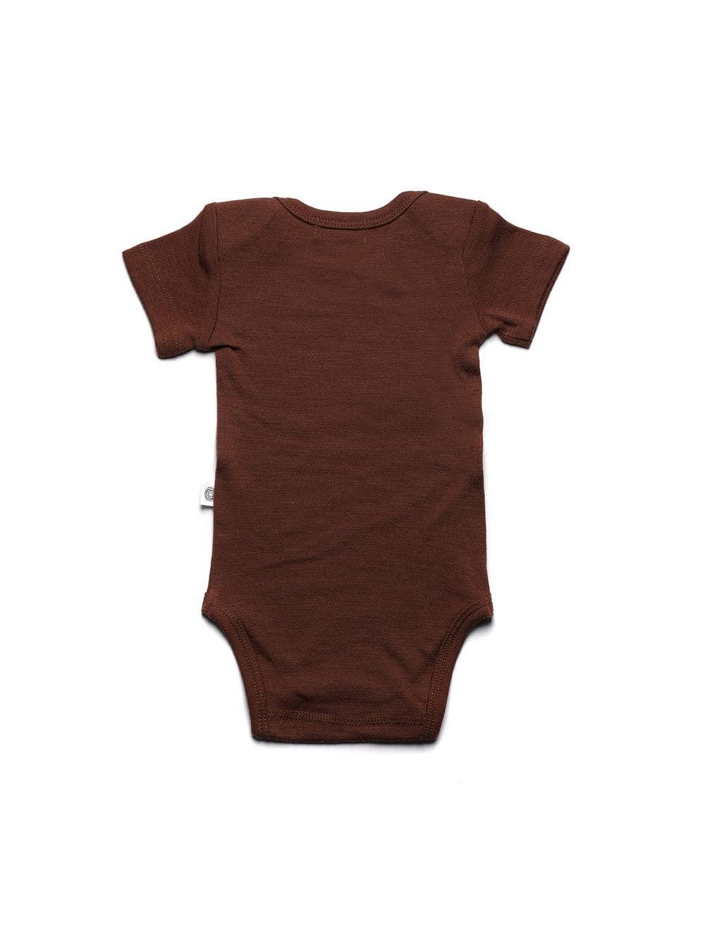 Wollen Romper korte mouwen – Merinowol - Cinnamon: 74