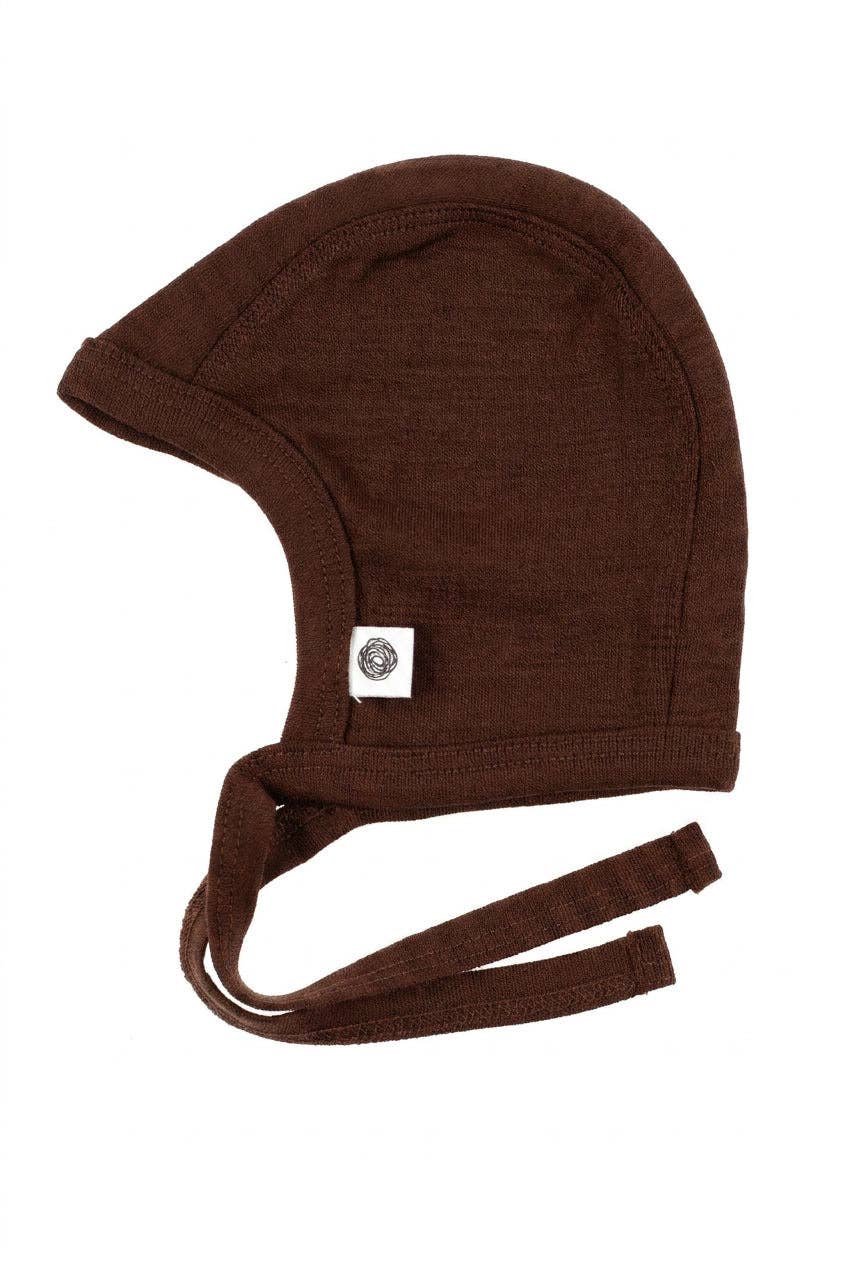 Baby wollen strikmuts – Merinowol - Chocolate Fondant: 44 - 50