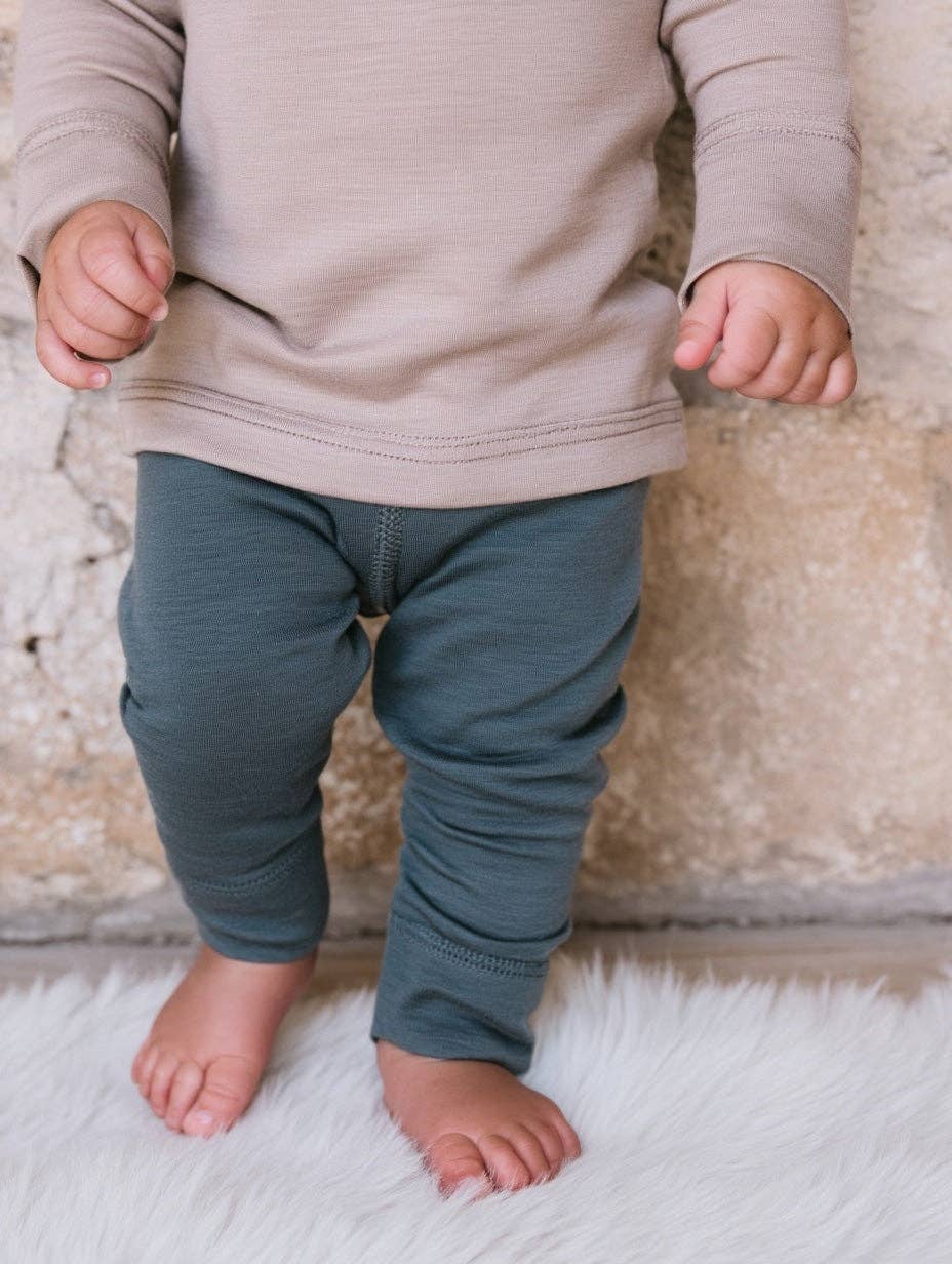 Wollen Baby- kinderbroek - Merinowol - Orion Blue: 56