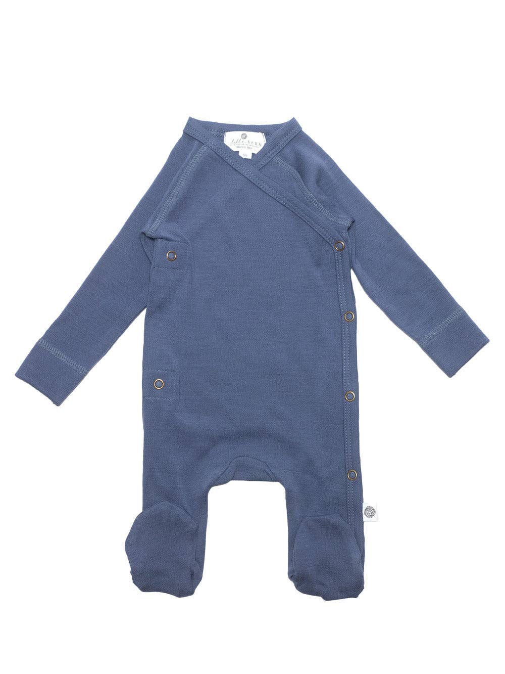 Wollen boxpakje / kruippakje – Merinowol - Vintage Indigo: 50