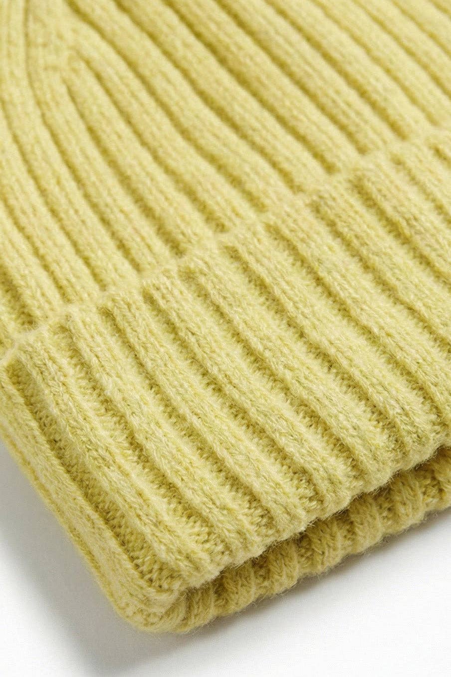 Merinowol Gebreide Baby Muts - Lemonade: 62/68