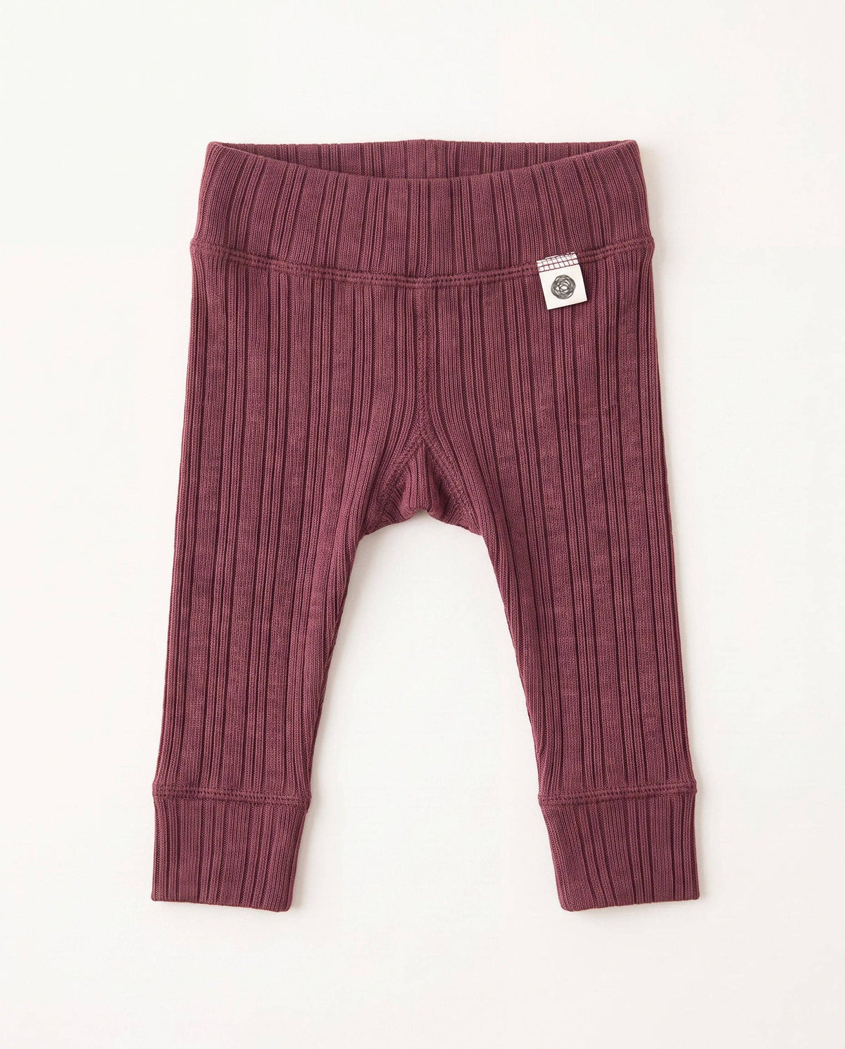 Wollen broekje rib - merinowol - Rose Brown: 56