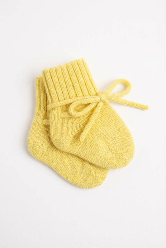 Wollen Baby sokjes / Newborn Sokjes - Merinowol - Lemonade