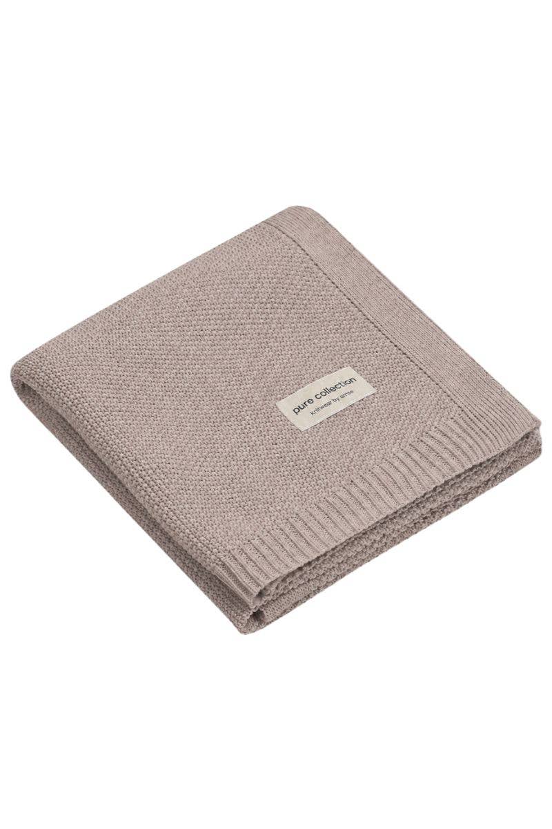 100% merinowollen babydeken - gebreid ABACO: Off-White