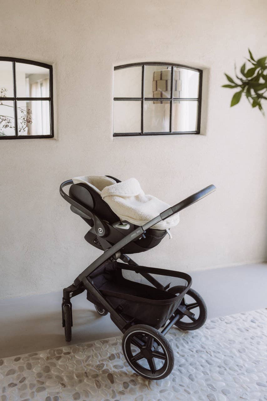 Baby voetenzak voor autostoel of maxi-cosi - Merinowol: Naturel