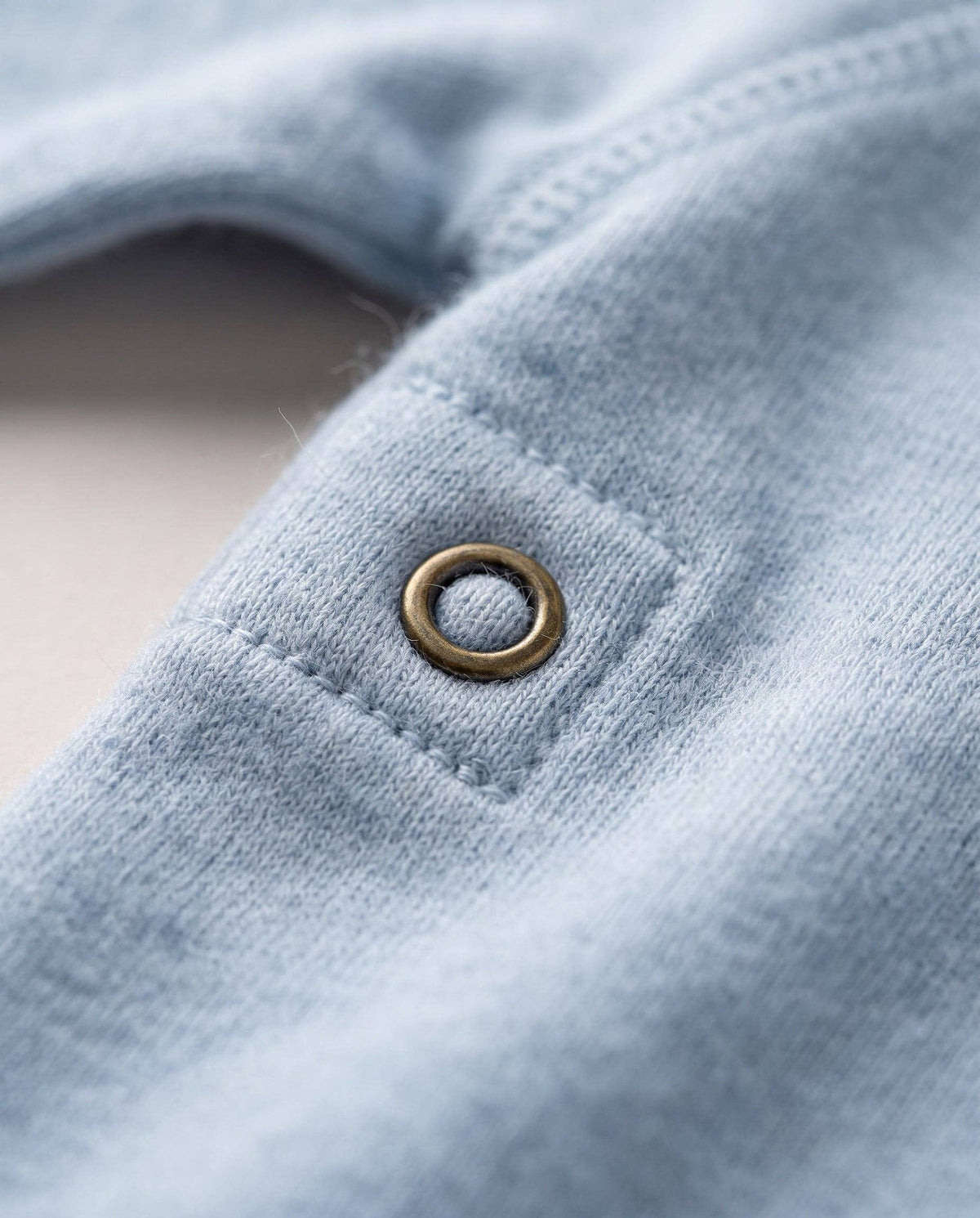 Wollen Overslagromper lange mouw – Merinowol - Blue Fog: 56