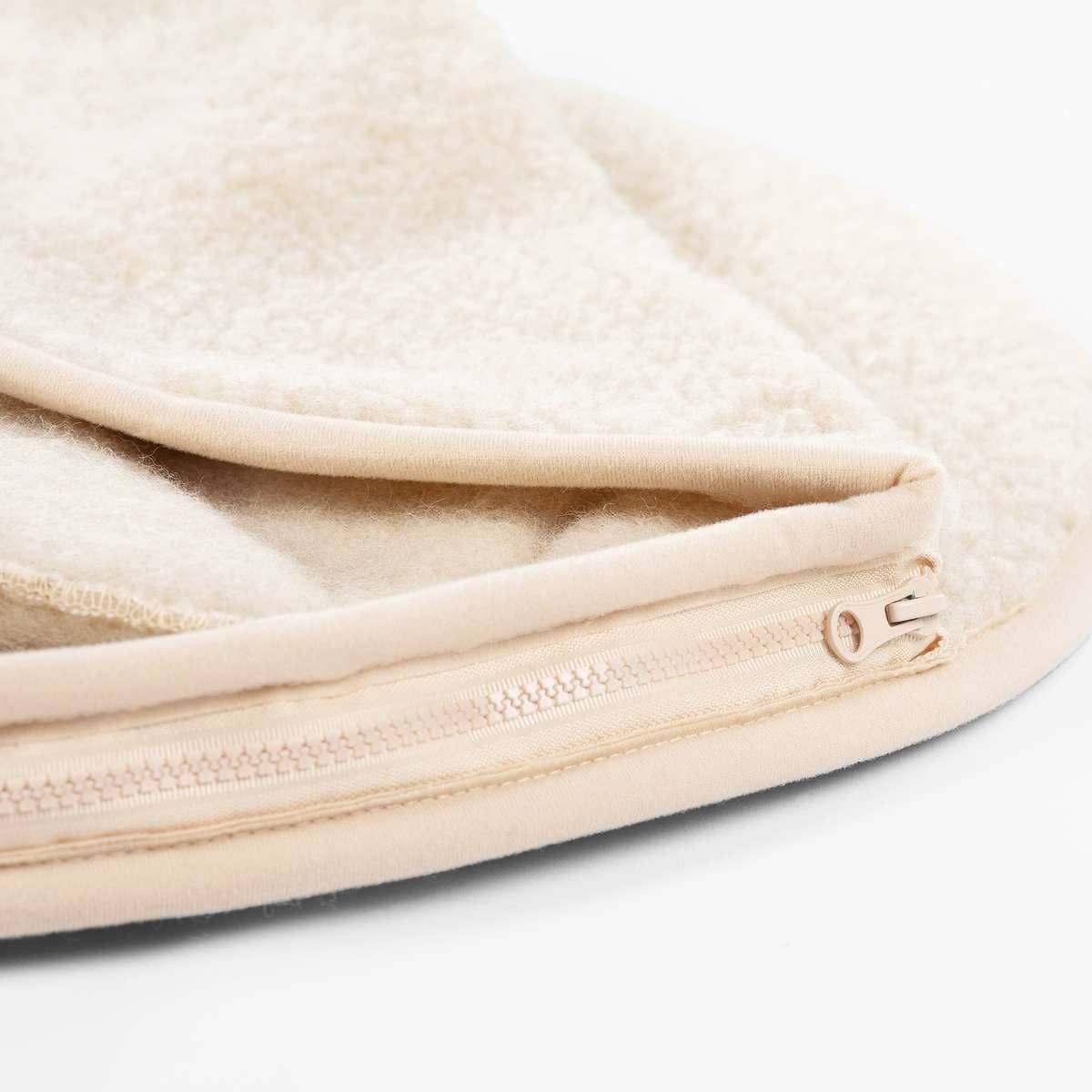 Baby voetenzak voor autostoel of maxi-cosi - Merinowol: Naturel