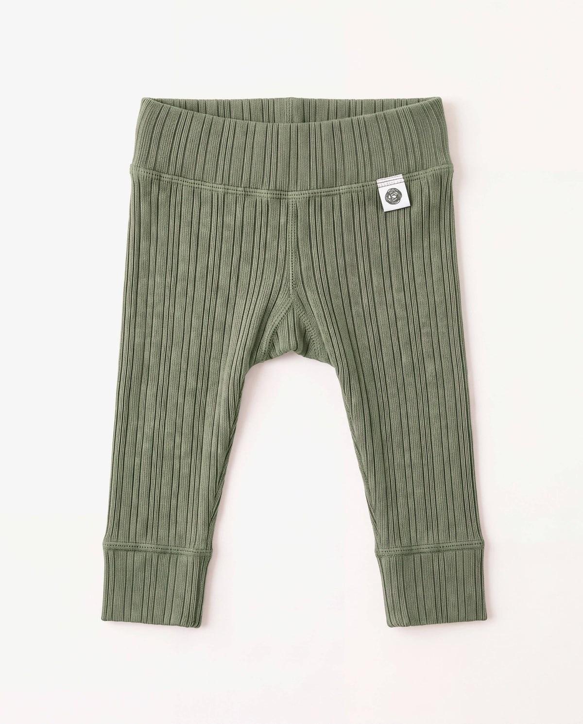 Wollen broekje rib - merinowol - Oil Green: 56