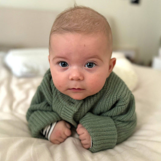 Gebreid Wollen Baby Vestje - Merinowol - Harper: 74 - 9 tot 12 maanden