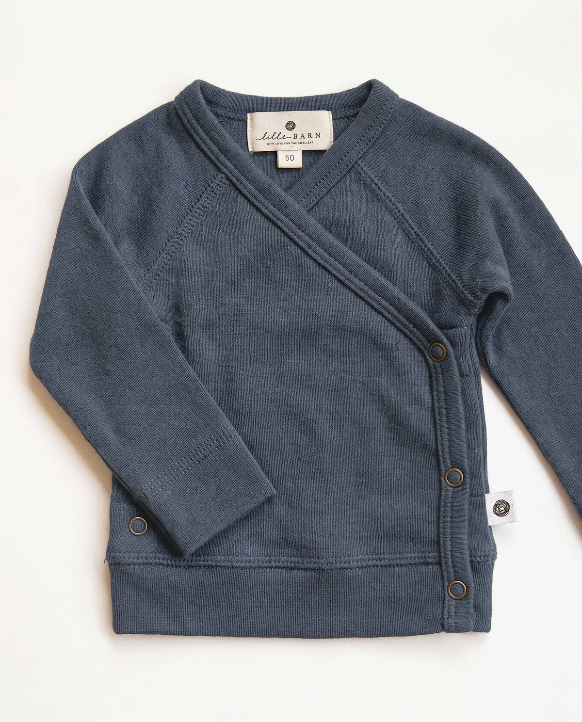Baby wollen overslagtrui – Merinowol - Stormy Weather: 50, 56, 62